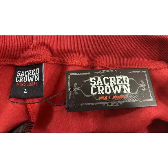 Sacred Crown Men’s Jogger Shorts‎ size Large Red - Picture 6 of 7